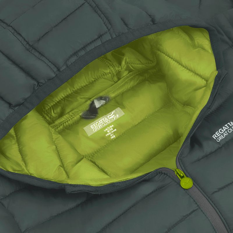 Kurtka ocieplana dziecięca REGATTA Lofthouse dark forest green/wild lime 16