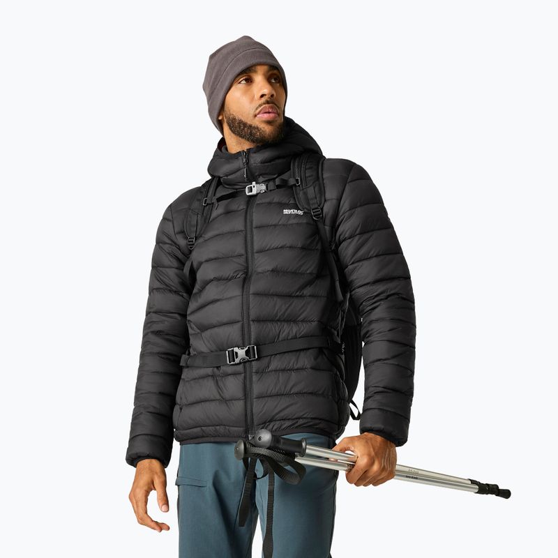 Kurtka puchowa męska REGATTA Hooded Marizion black/burnt henna 3