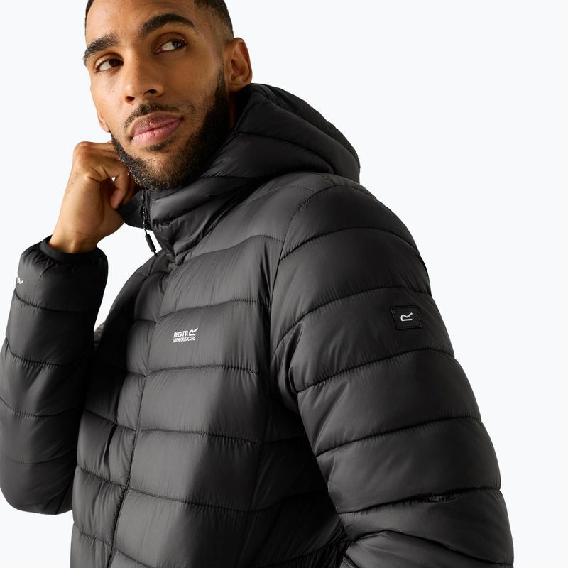 Kurtka puchowa męska REGATTA Hooded Marizion black/burnt henna 5