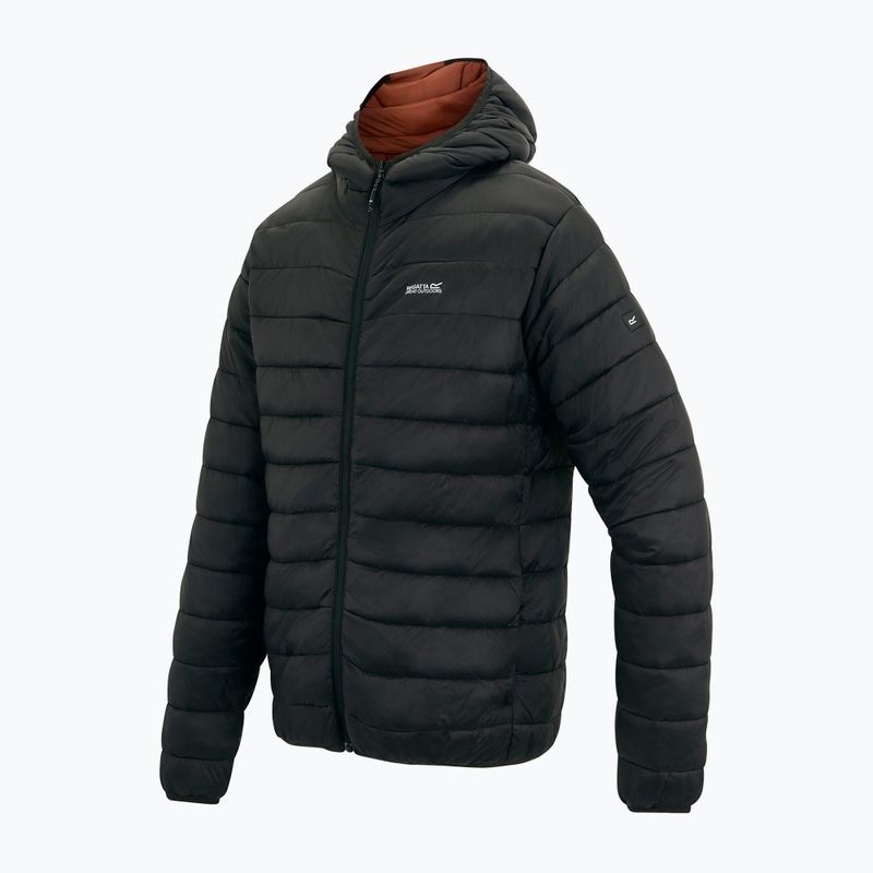 Kurtka puchowa męska REGATTA Hooded Marizion black/burnt henna 11