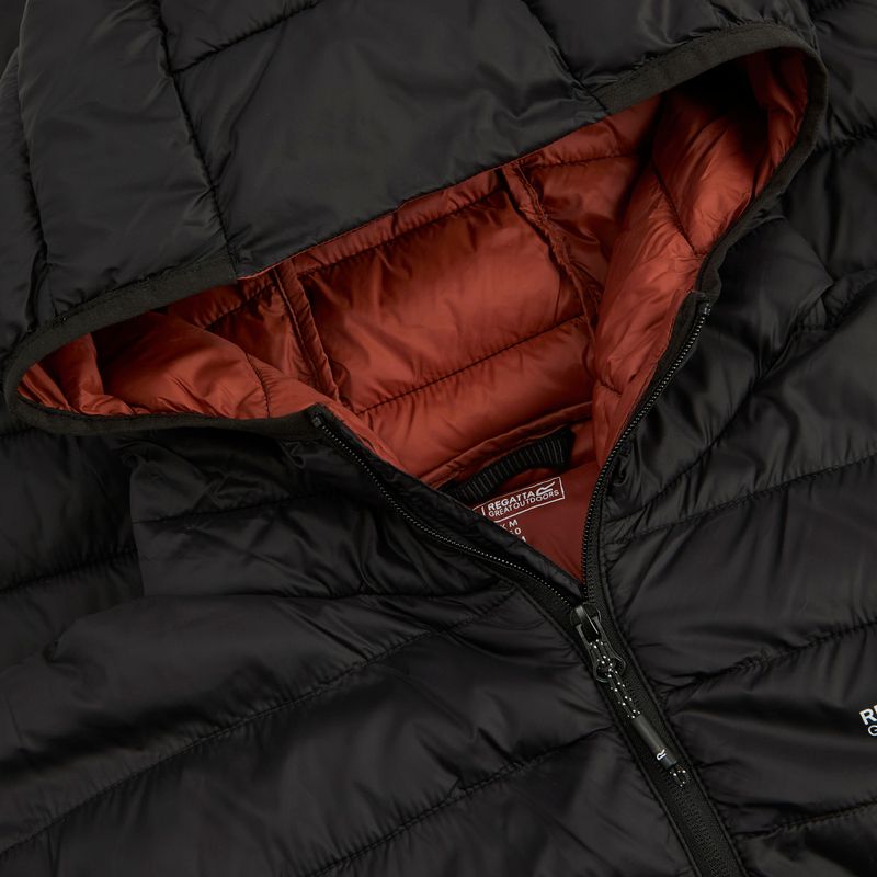 Kurtka puchowa męska REGATTA Hooded Marizion black/burnt henna 12