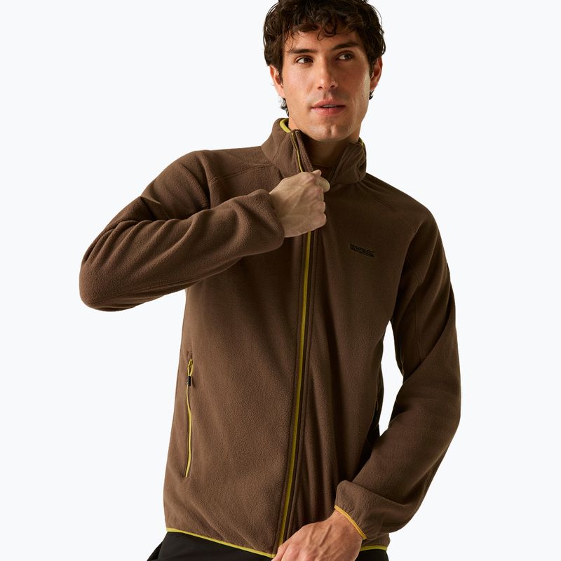 Bluza polarowa męska Regatta Hadfield ground coffee 3