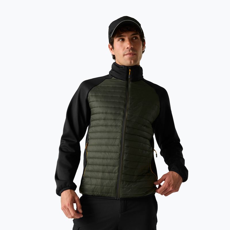 Kurtka hybrydowa męska REGATTA Clumber Hybrid dark khaki/black/sunset 4