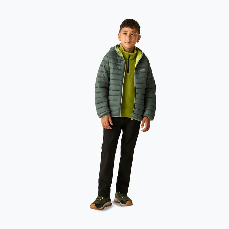 Kurtka puchowa dziecięca REGATTA Hooded Marizion dark forest green/wild lime 2