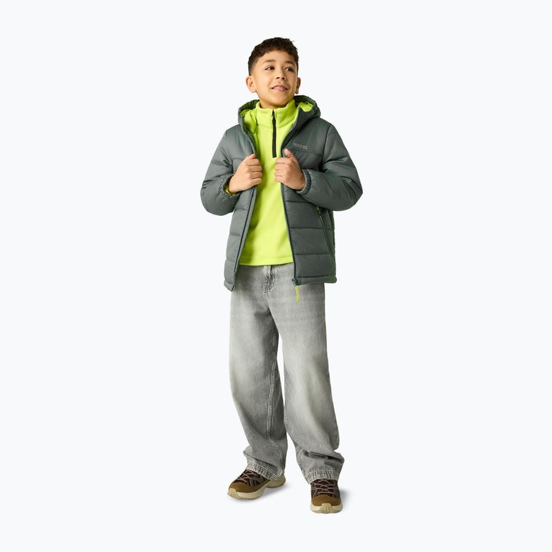 Kurtka puchowa dziecięca REGATTA Hooded Marizion dark forest green/wild lime 3