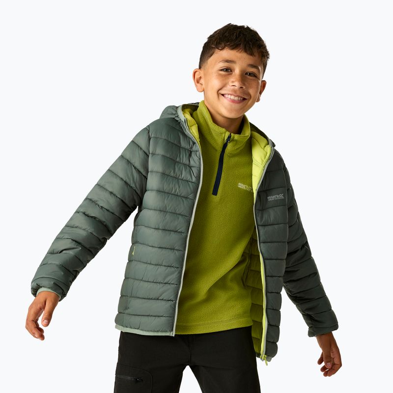 Kurtka puchowa dziecięca REGATTA Hooded Marizion dark forest green/wild lime 5