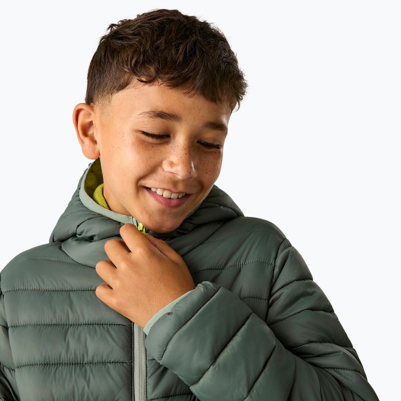 Kurtka puchowa dziecięca REGATTA Hooded Marizion dark forest green/wild lime 8