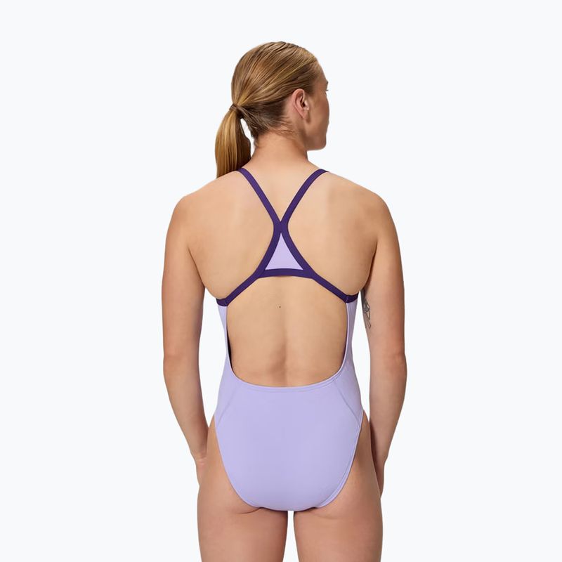 Strój pływacki jednoczęściowy damski Speedo Solid Turnback bright lavender 2
