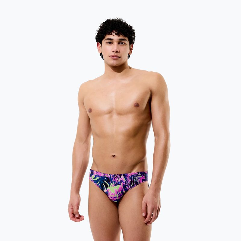 Slipy pływackie męskie Speedo Printed Brief techno jungle/orchid shine 3