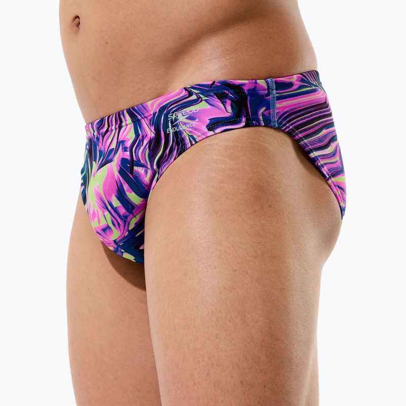 Slipy pływackie męskie Speedo Printed Brief techno jungle/orchid shine 6