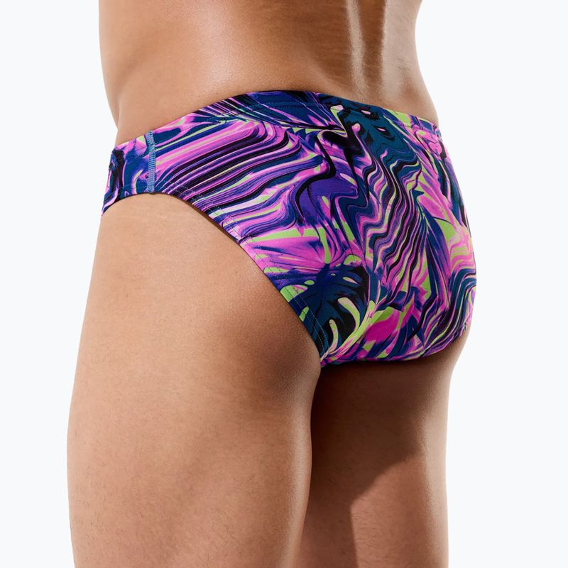 Slipy pływackie męskie Speedo Printed Brief techno jungle/orchid shine 7