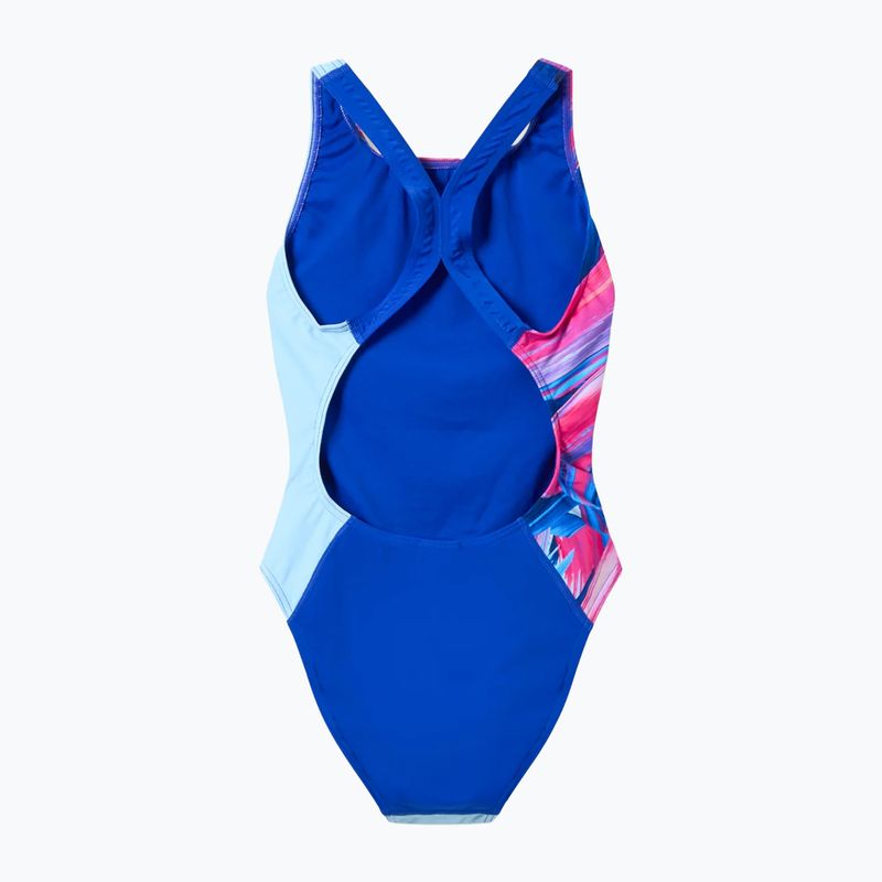 Strój pływacki jednoczęściowy damski Speedo FL Placement Printed Powerback brushy shadows/cruise 8
