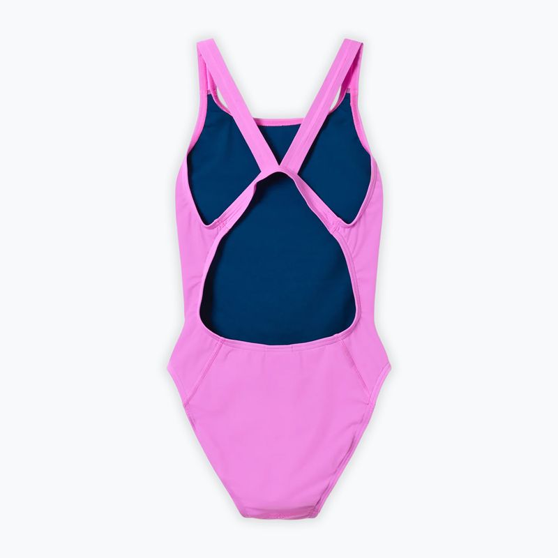 Strój pływacki jednoczęściowy damski Speedo Solid Leaderback orchid shine 2
