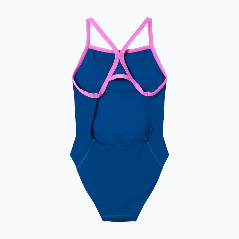 Strój pływacki jednoczęściowy damski Speedo Solid Turnback denim teal 7