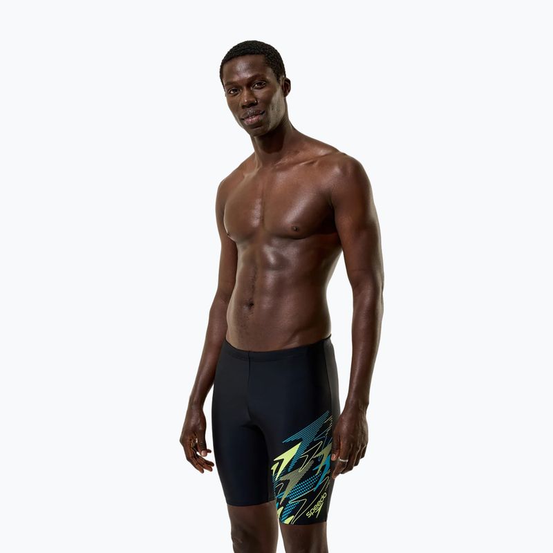 Jammery kąpielowe męskie Speedo Medley Logo Jammer anthracite/hyper teal 5