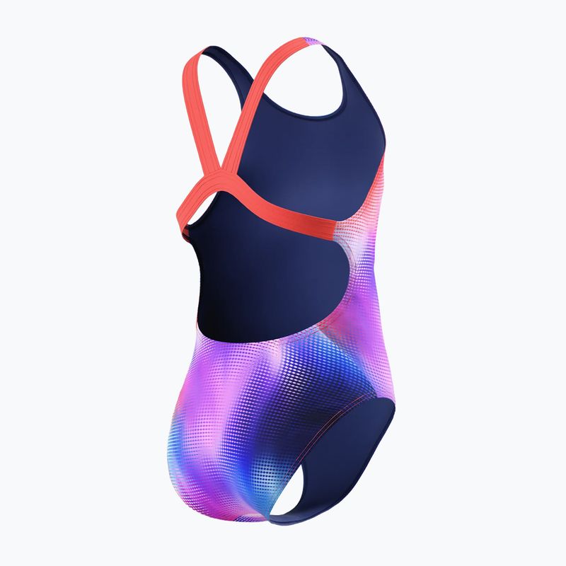 Strój kąpielowy jednoczęściowy dziecięcy Speedo Allover Print Leaderback post it pink 2