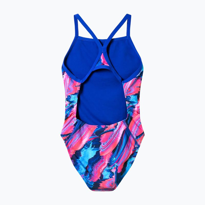 Strój pływacki jednoczęściowy damski Speedo FL Printed Turnback brushy glitch/hope 7
