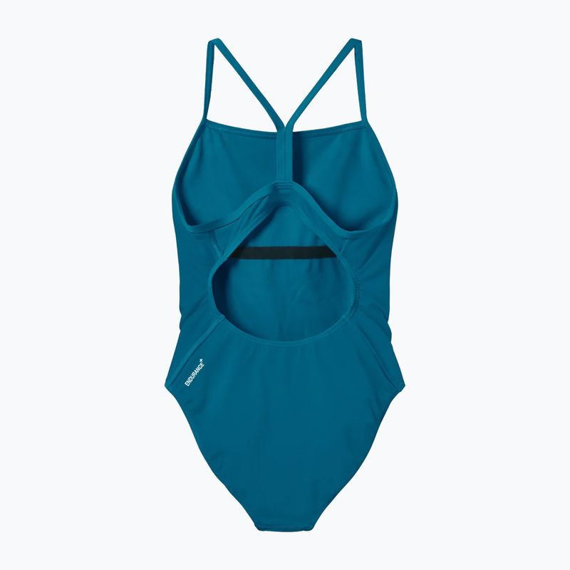 Strój pływacki jednoczęściowy damski Speedo Endurance+ Logo Thin Strap teal abyss 2