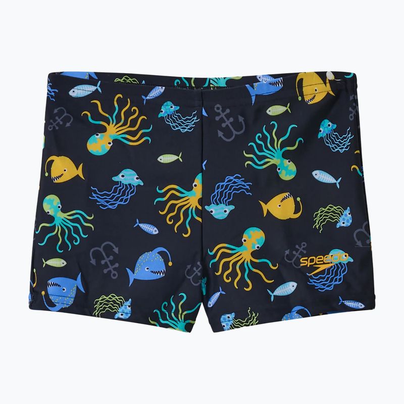 Bokserki pływackie męskie Speedo Print Aquashort anthracite