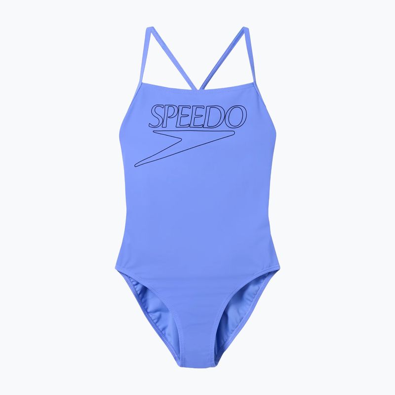 Strój pływacki jednoczęściowy damski Speedo Endurance+ Logo Thin Strap moonlight lavender