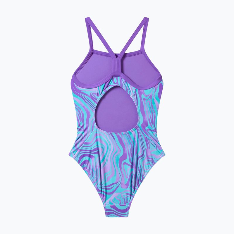 Strój kąpielowy jednoczęściowy dziecięcy Speedo Print Thinstrap pace purple 2