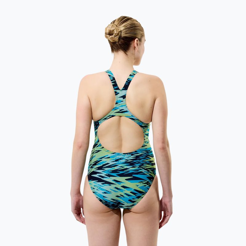 Strój pływacki jednoczęściowy damski Speedo Hyperboom Print Medalist hyper teal 2