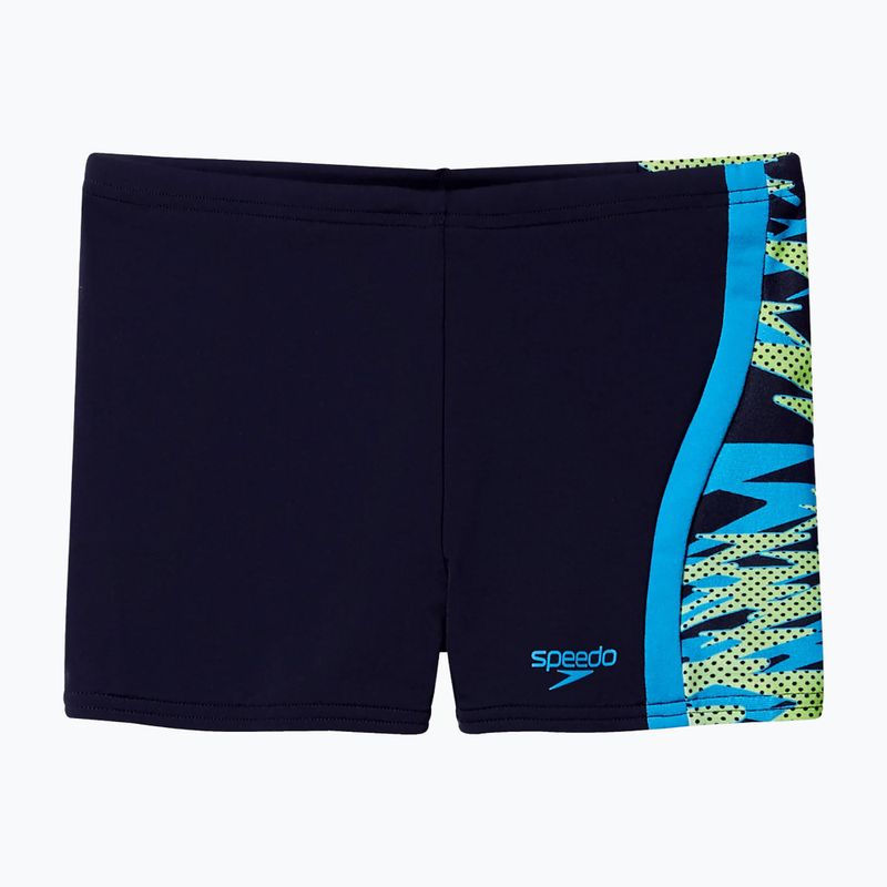 Bokserki kąpielowe chłopięce Speedo Hyperboom Splice Aquashort anthracite/hyper teal