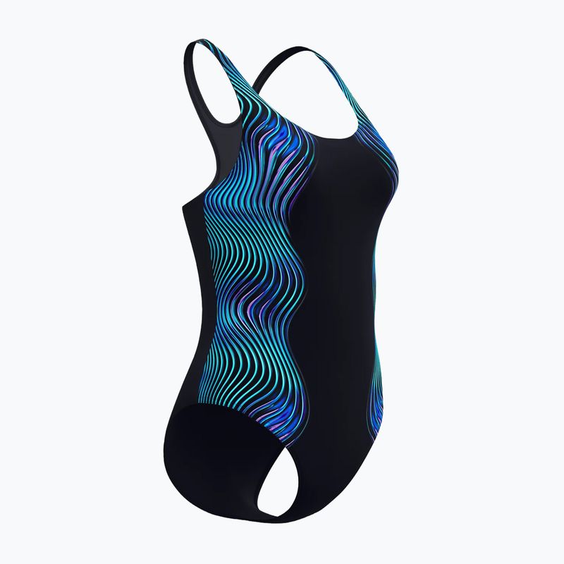 Strój pływacki jednoczęściowy damski Speedo Print Medalist anthracite 4