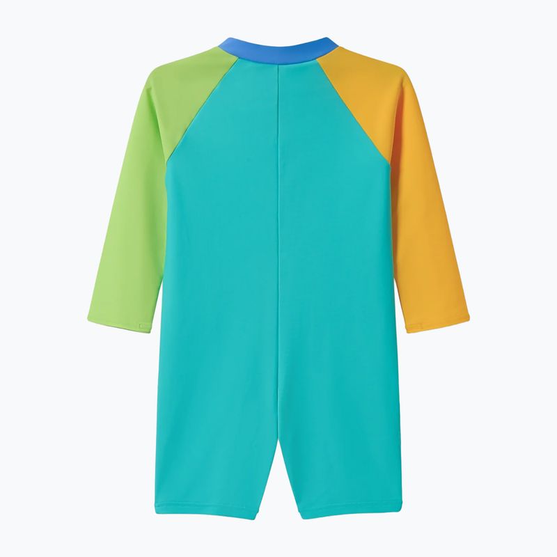 Strój kąpielowy jednoczęściowy dziecięcy Speedo Colorblock Zip LS aqua breeze 2