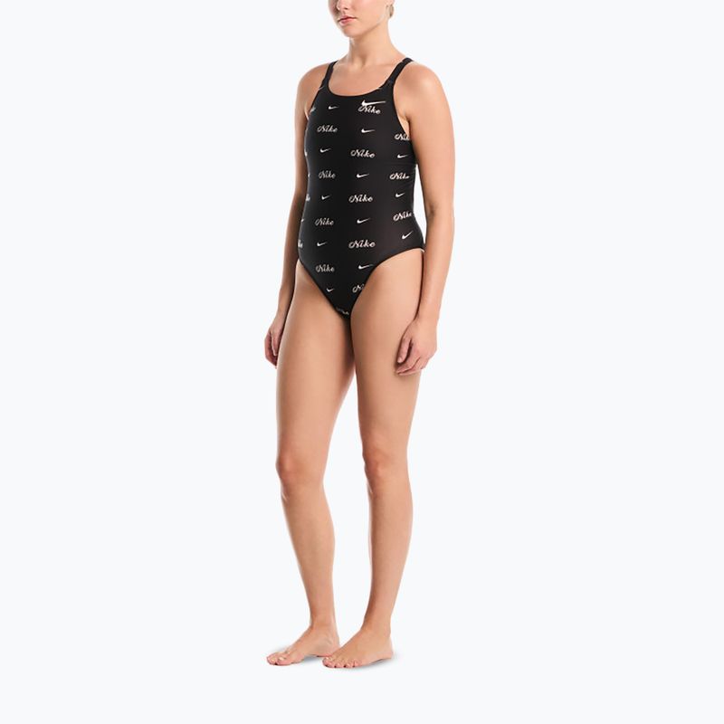 Strój pływacki jednoczęściowy damski Nike Hydrastrong Multi Pr jet black 2