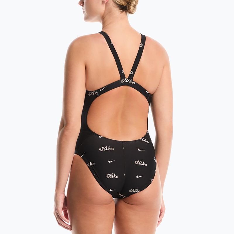 Strój pływacki jednoczęściowy damski Nike Hydrastrong Multi Pr jet black 3