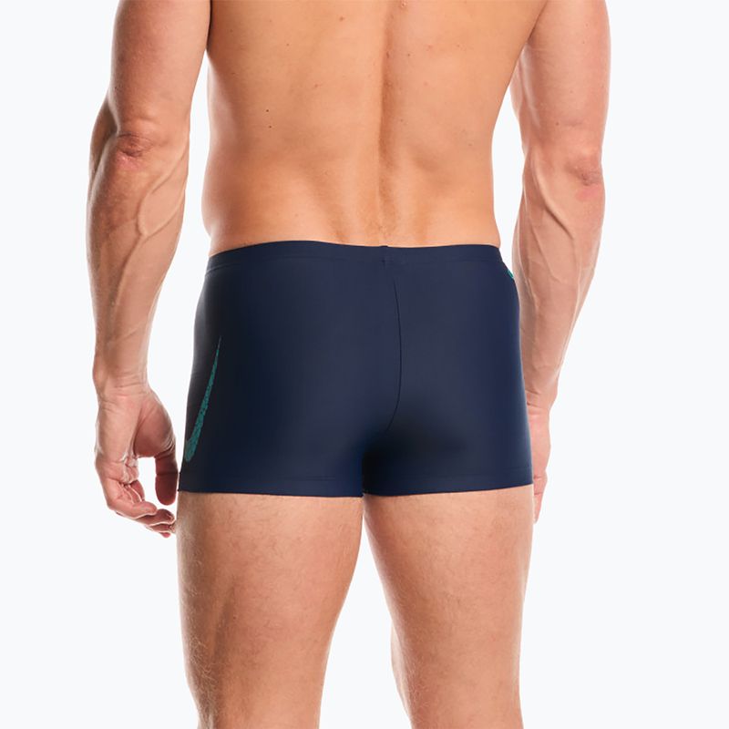 Kąpielówki pływackie Nike Logo Graphic Square Leg energy 3