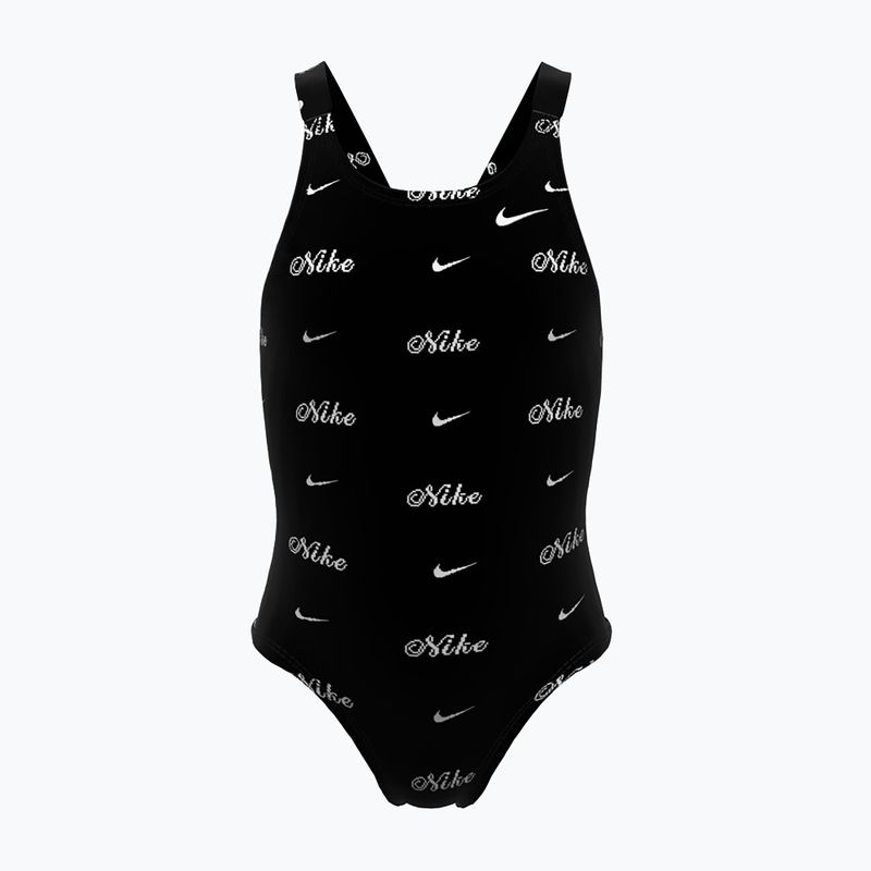 Strój kąpielowy jednoczęściowy dziecięcy Nike Hydrastrong Multi Pr jet black