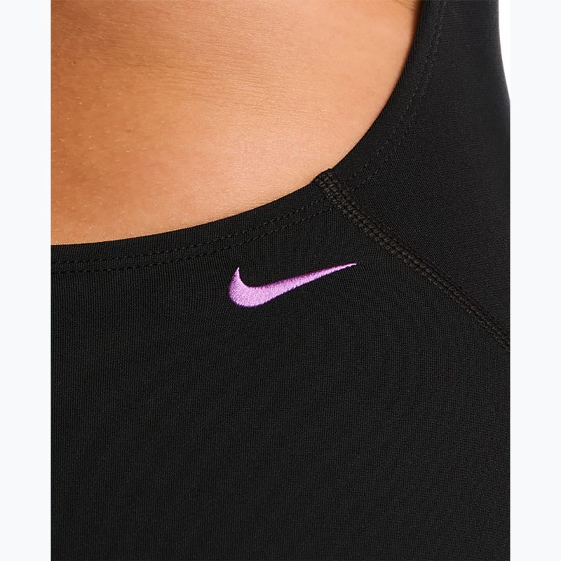 Strój pływacki jednoczęściowy damski Nike Hydrastrong Logo Gra jet black 5