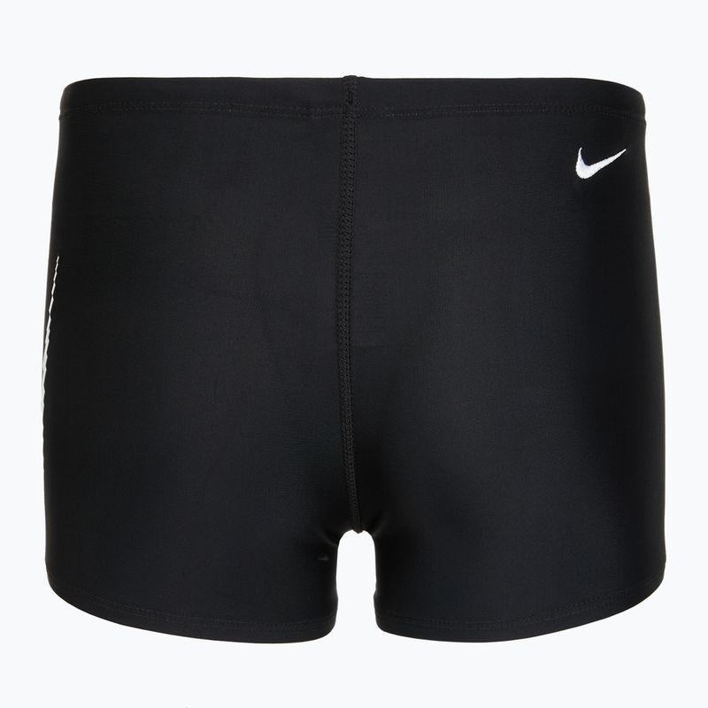 Bokserki kąpielowe chłopięce Nike Logo Graphic Square Leg black 2