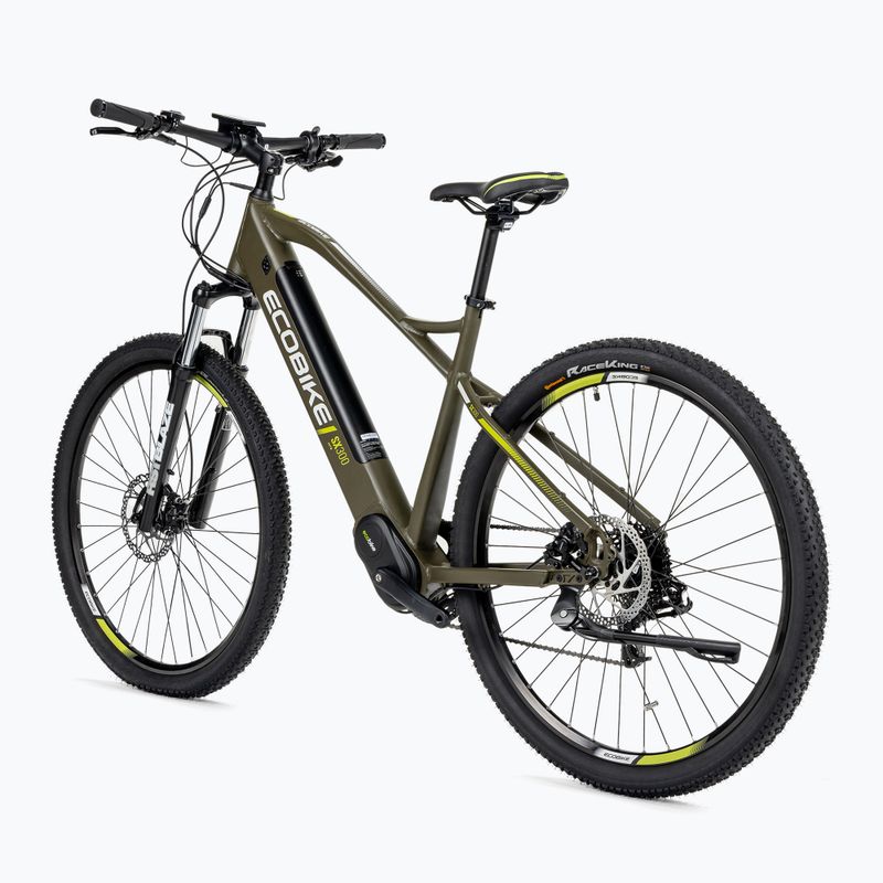 Rower elektryczny EcoBike SX300 48V 12.8Ah 614Wh X300 LG green 3