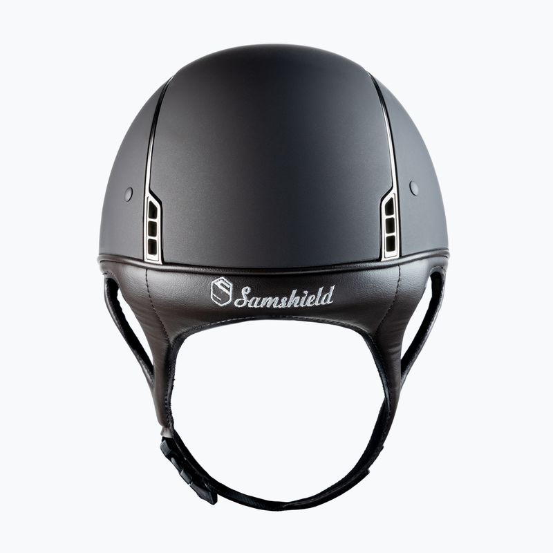 Kask jeździecki Samshield Shadowmatt 5 Swarovski brązowy 3