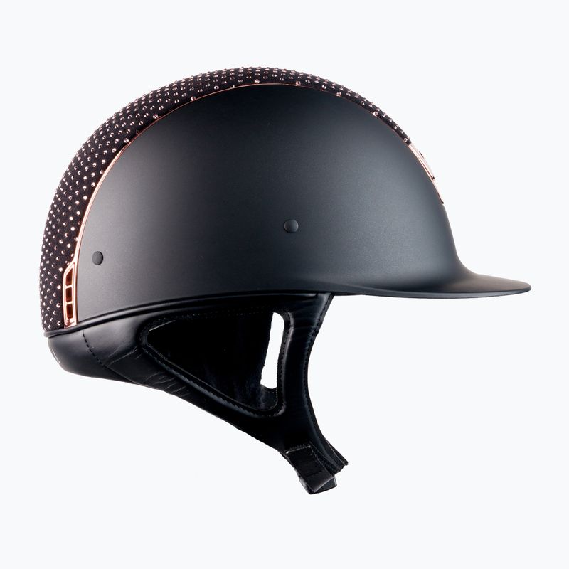 Kask jeździecki Samshield Shadowmatt Sparkling Vintage Rose Top Rose Gold Chrom czarny 2