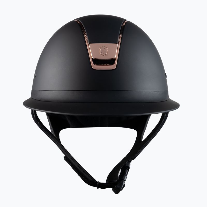 Kask jeździecki Samshield Miss Shield Shadowmatt Rose Gold Chrome czarny 2