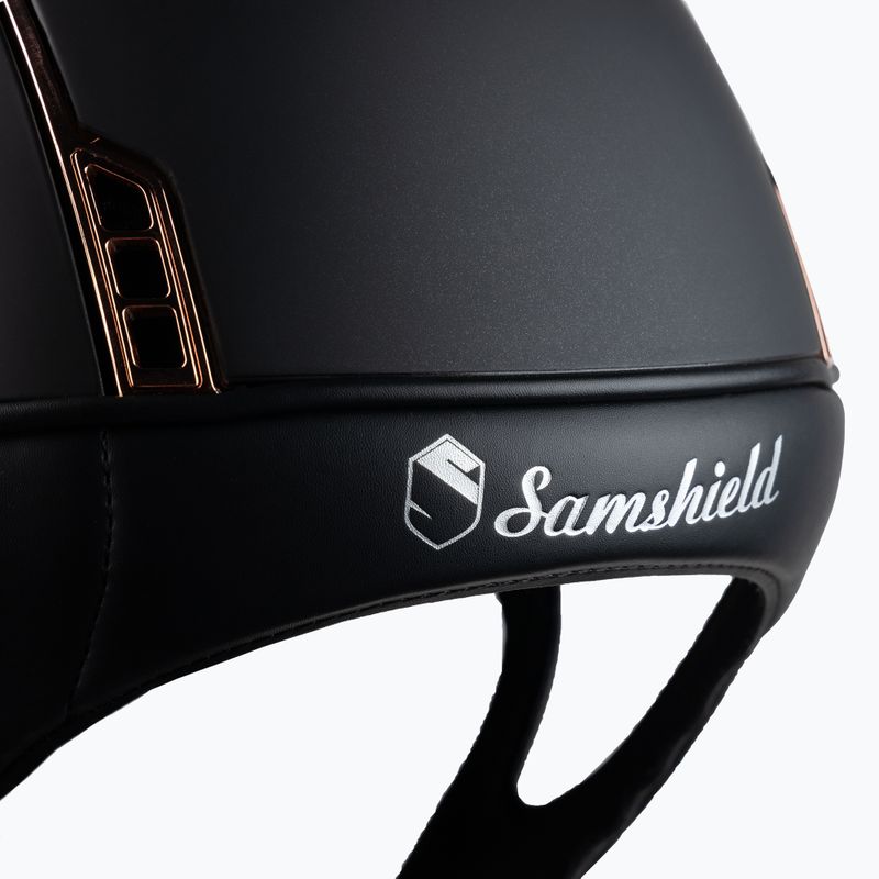 Kask jeździecki Samshield Miss Shield Shadowmatt Rose Gold Chrome czarny 6