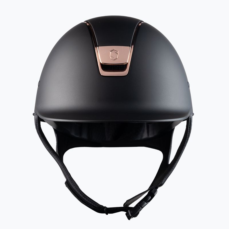 Kask jeździecki Samshield Shadowmatt Rose Gold Trim Blason czarny 2