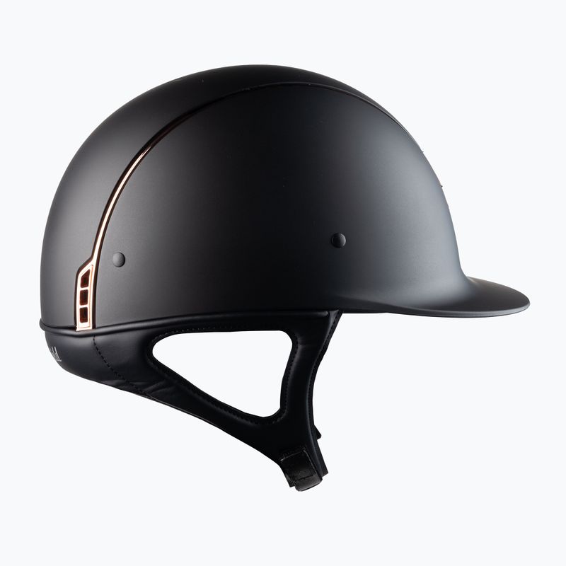 Kask jeździecki Samshield Shadowmatt Rose Gold Trim Blason czarny 4