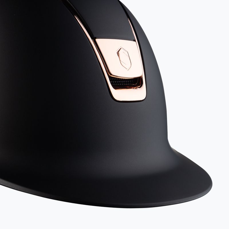 Kask jeździecki Samshield Shadowmatt Rose Gold Trim Blason czarny 6