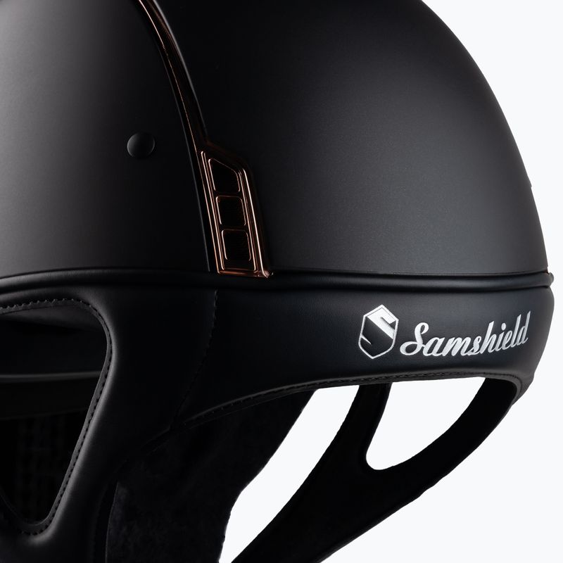 Kask jeździecki Samshield Shadowmatt Rose Gold Trim Blason czarny 7