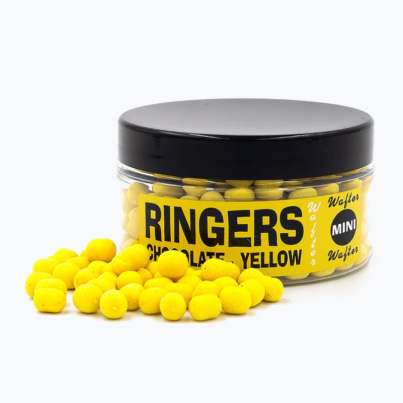Przynęta haczykowa dumbells Ringers Chocolate Yellow Mini Wafters 100 ml