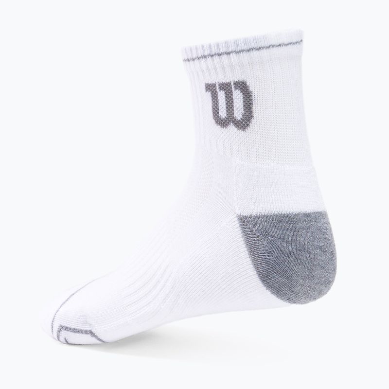 Skarpety męskie Wilson 3PP Quarter L&R 3 pary white/light heather/grey 2