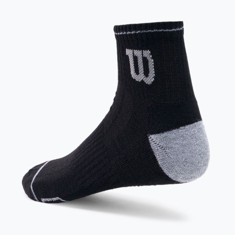 Skarpety męskie Wilson 3PP Quarter L&R 3 pary black/light heather/grey 2