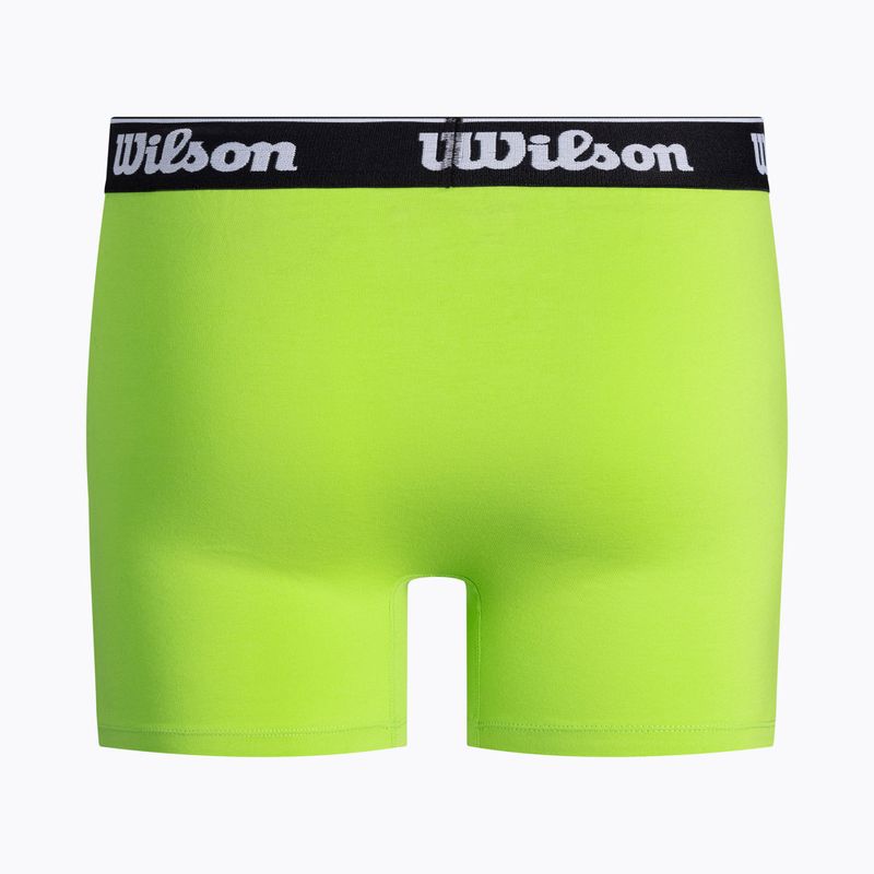 Bokserki męskie Wilson W875V-270L 2 pary lime green/black 5