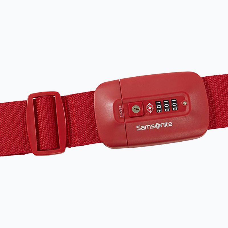 Pas spinający do walizki Samsonite Revolution red