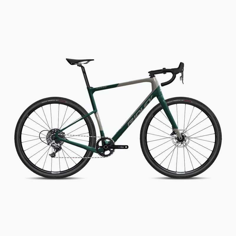 Rower gravelowy Ridley Kanzo Adventure Rival1 autumn grey metallic/racing green metallic/black